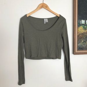 Divided H&M Olive green Crop Top